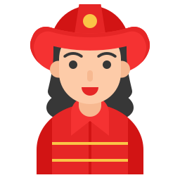 brandweervrouw icoon