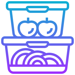 contenedor de comida icono