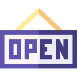 Open sign icon