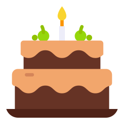 pastel de cumpleaños icono