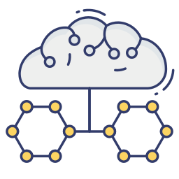 inteligencia en la nube icono