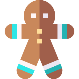 Gingerbread man icon