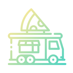 Pizza truck icon