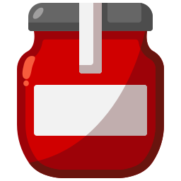 Strawberry jam icon