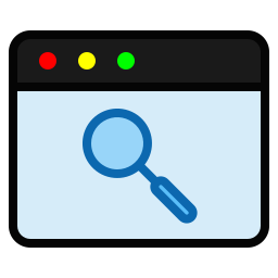 motore di ricerca web icona