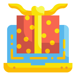 caja de regalo icono