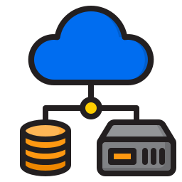 archiviazione cloud icona