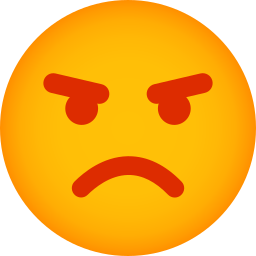 Angry face icon