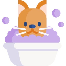 bain de chat Icône
