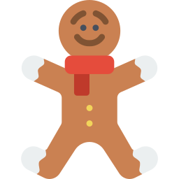 Gingerbread man icon