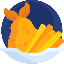ryba z frytkami ikona