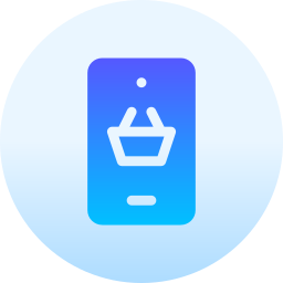 Mobile shopping icon