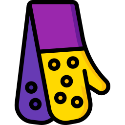 guantes de cocina icono