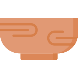 Wooden bowl icon