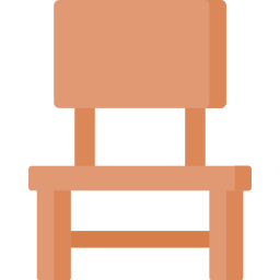 Wooden chair icon