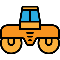 tracteur à rouleaux Icône
