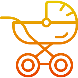 carrito de bebé icono