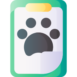 Pet certificate icon