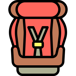 Baby car seat icon