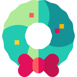 Christmas wreath icon