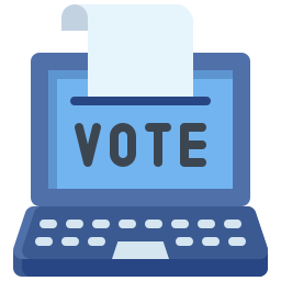 Electronic vote icon