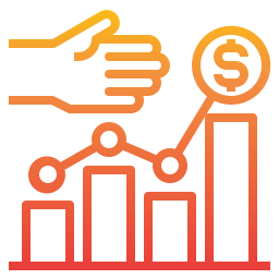 tendências de mercado Ícone