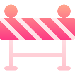 Traffic barrier icon