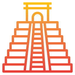 pirámide de chichén itzá icono