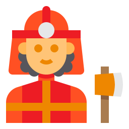 brandweervrouw icoon