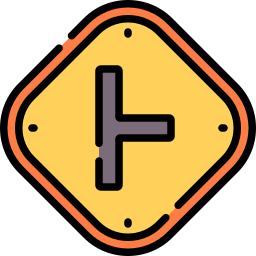 camino lateral derecho icono