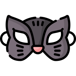 maschera da gatto icona