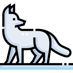 Arctic fox icon