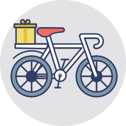 Delivery bike icon