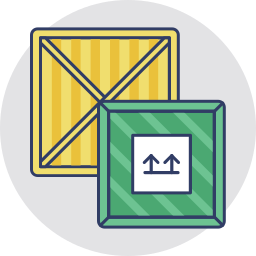 caja de envío icono