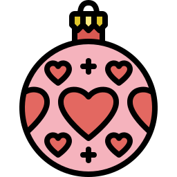 pelota de navidad icono