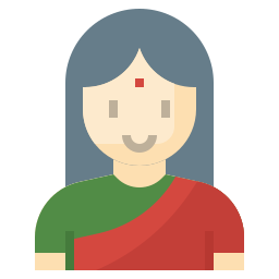 mujer india icono