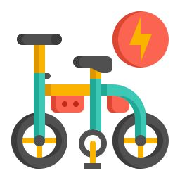 Electric bicycle icon