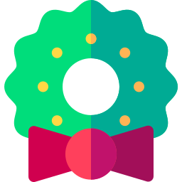 Christmas wreath icon