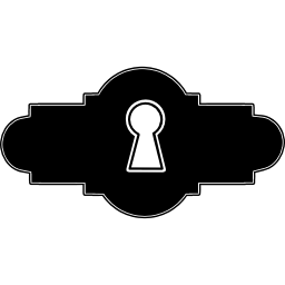 Keyhole in black long horizontal shape icon