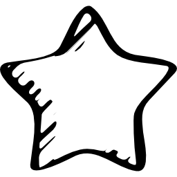 ulubiony symbol naszkicowany gwiazdą ikona