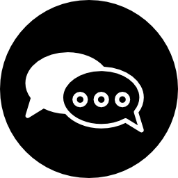 símbolo circular de conversa Ícone