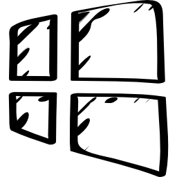 logo di windows 8 abbozzato icona