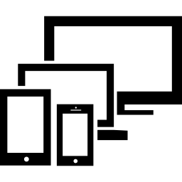 Responsive for modern monitors group symbol icon