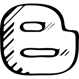 Blogspot sketched social logo letter outline icon