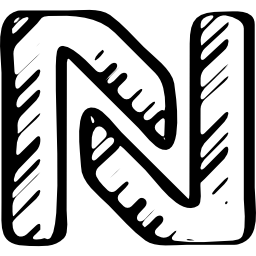 NFR sketched social symbol icon
