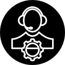 overzichtssymbool voor persoon of persoonlijke instelling in een cirkel icoon