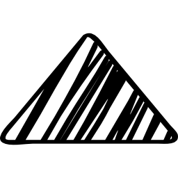naszkicowany trójkąt ze strzałką ikona