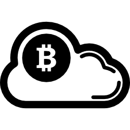 bitcoin en la nube icono