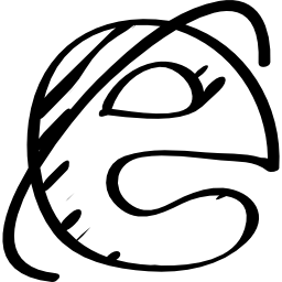 explorer skizzierte logo-umriss icon