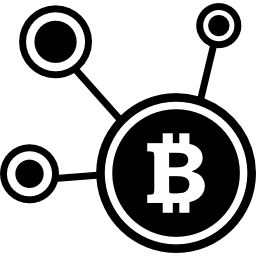 símbolo de la red bitcoin icono